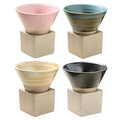 100ml Japanese Ceramic Coffee Mug – Triangular Cone & Square Base Ceramic Coffee Mug Axl Set of 4 100ml
