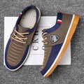 Men's Lightweight Canvas Loafers – Breathable Casual Sneakers Canvas Loafer Sneakers Axl S63 khakis 46