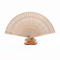 Sandalwood Folding Hand Fan 20cm – Hollow Wooden Carved Fan Decorative Hand Fan Axl A