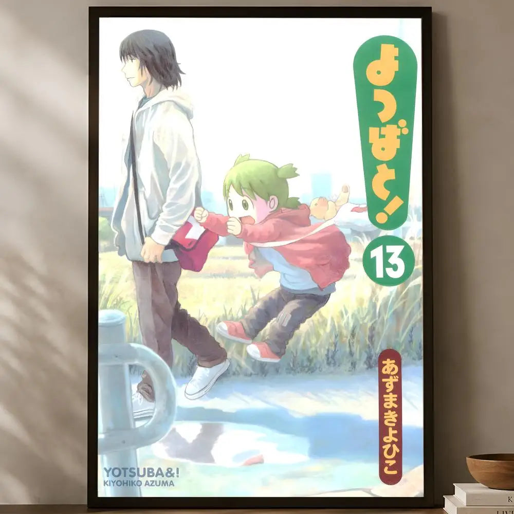 Yotsuba&! Manga Self-Stick Wall Poster – HD Waterproof Decor Wall Art Poster Axl White10 30X40cmNoframe