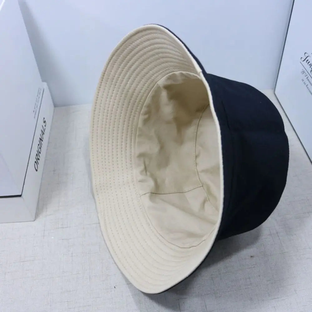 Double-Sided Bucket Hat – Foldable Wide Brim Sun Cap Unisex Bucket Hat Axl Beige