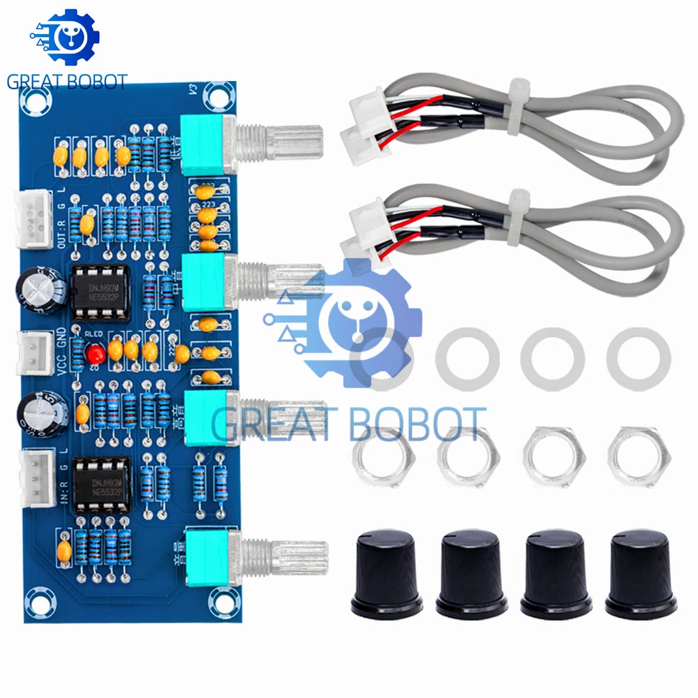 NE5532 Tone Control Preamp Board – Treble Bass Volume XH-A901 Audio Preamp Board Axl