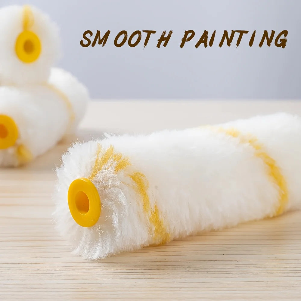 10-Pack Mini Paint Roller Brush Set – Dense Bristles, Reusable Paint Roller Brush Axl