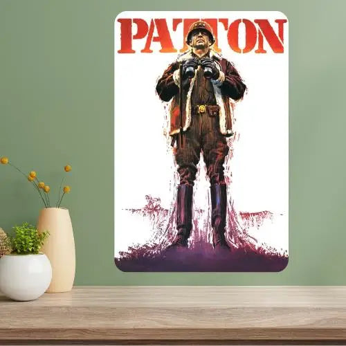 Patton Classic Movie Metal Poster Sign | Vintage Wall Art Metal Wall Sign Axl aluminum sign aluminum 14x20cm