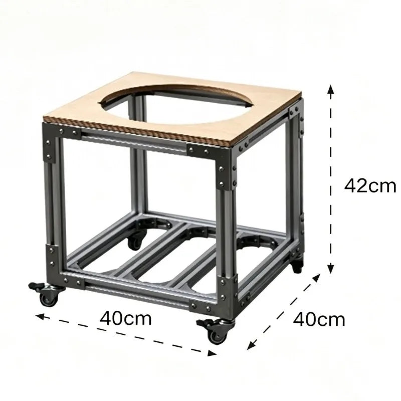 Wooden Plant Stand with Wheels – Modern Indoor Flower Pot Holder Plant Stand Axl Regular Style