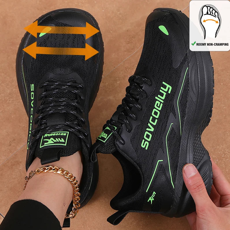ZULIWAGN Unisex Wide Toe Breathable Sneakers | Sizes 35–45 Athletic Sneakers Axl 45 black