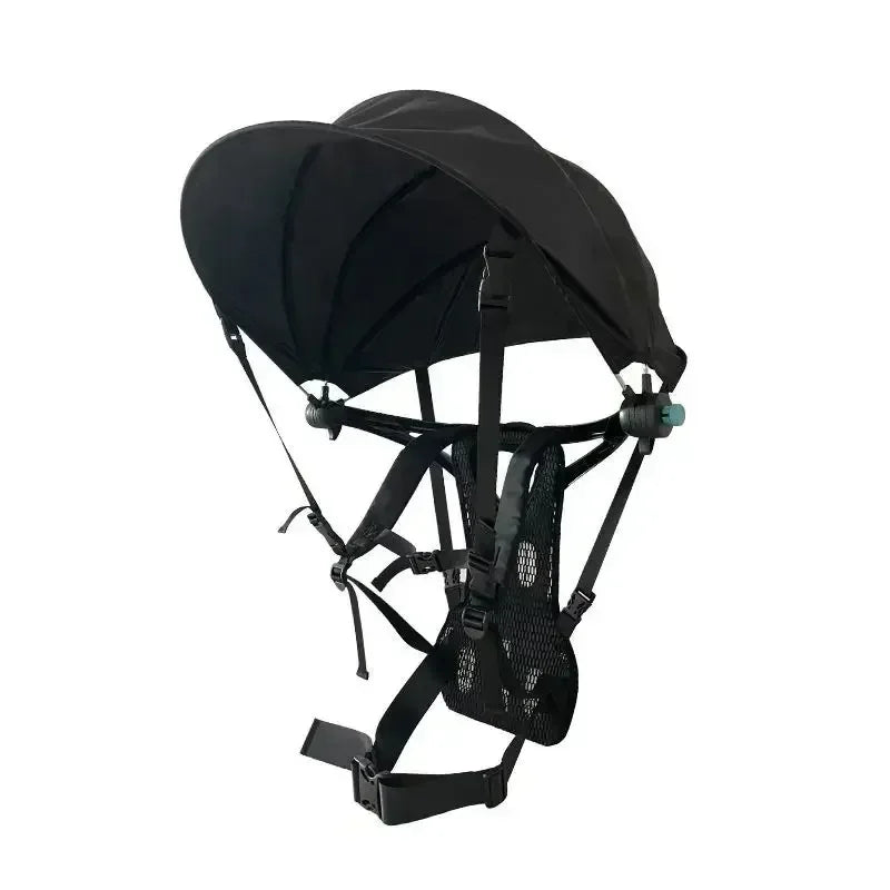 Folding Backpack Umbrella – UV Protection & Windproof Hands-Free Folding Travel Umbrella Axl metal-fiber composite Riding style 8K