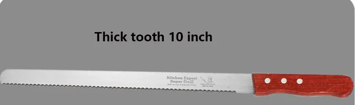 Stainless Steel Bread Knife 8–14 Inch | Serrated Cake Slicer Bread Knife Axl thick tooth 10inch