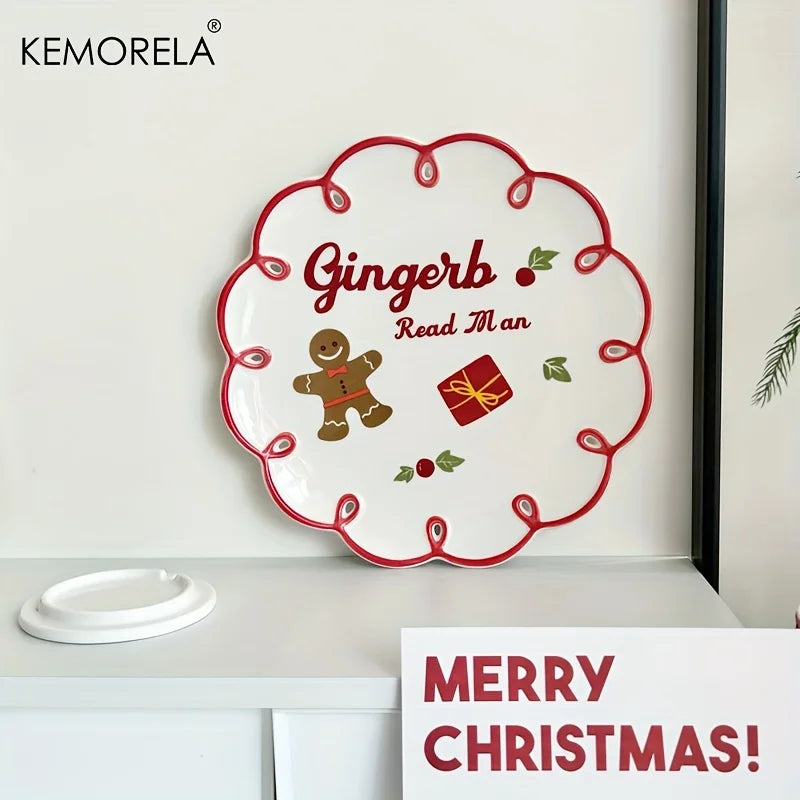 Christmas Ceramic Plate & Cups Set – Festive Serving Platter Ceramic Serving Set Axl