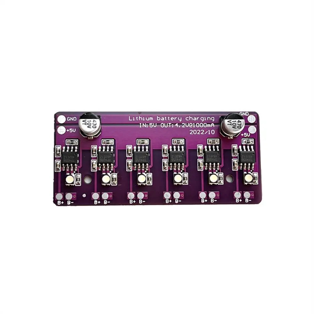 18650 Lithium Battery Charger Board 4056 – 6-Channel 5V 1A PCB Battery Charger Board Axl