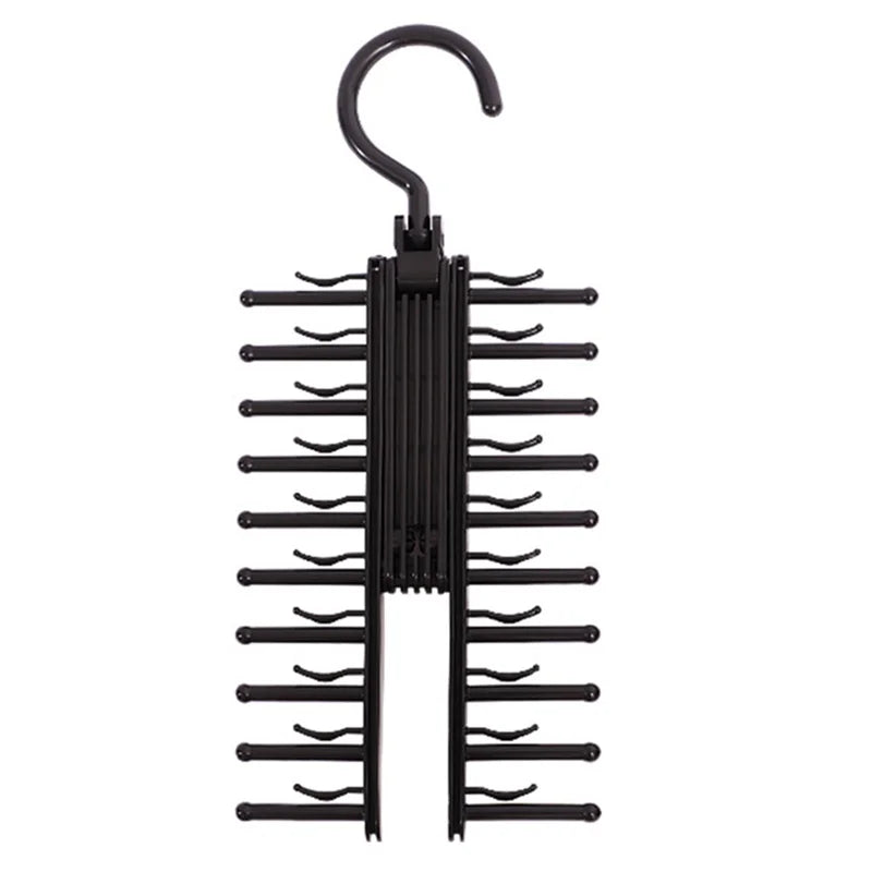 20-Row Tie & Belt Organizer Rack – 360° Rotating Closet Hook Closet Organizer Rack Axl