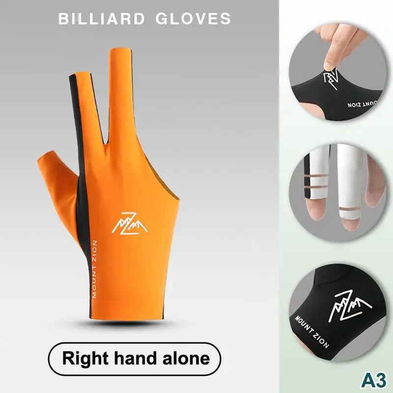 Fingerless Billiard Pool Glove – Breathable Ice Silk 3-Finger Billiard Cue Glove Axl A3