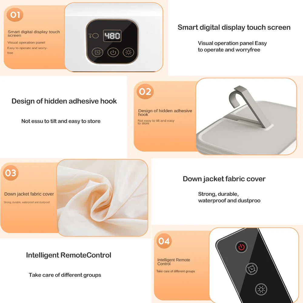 BALASHOV 600W Remote Control Electric Clothes Dryer with Timer Electric Clothes Dryer Axl