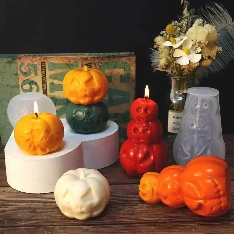 Halloween Pumpkin Silicone Candle Mold – DIY Craft Mould Silicone Candle Mold Axl