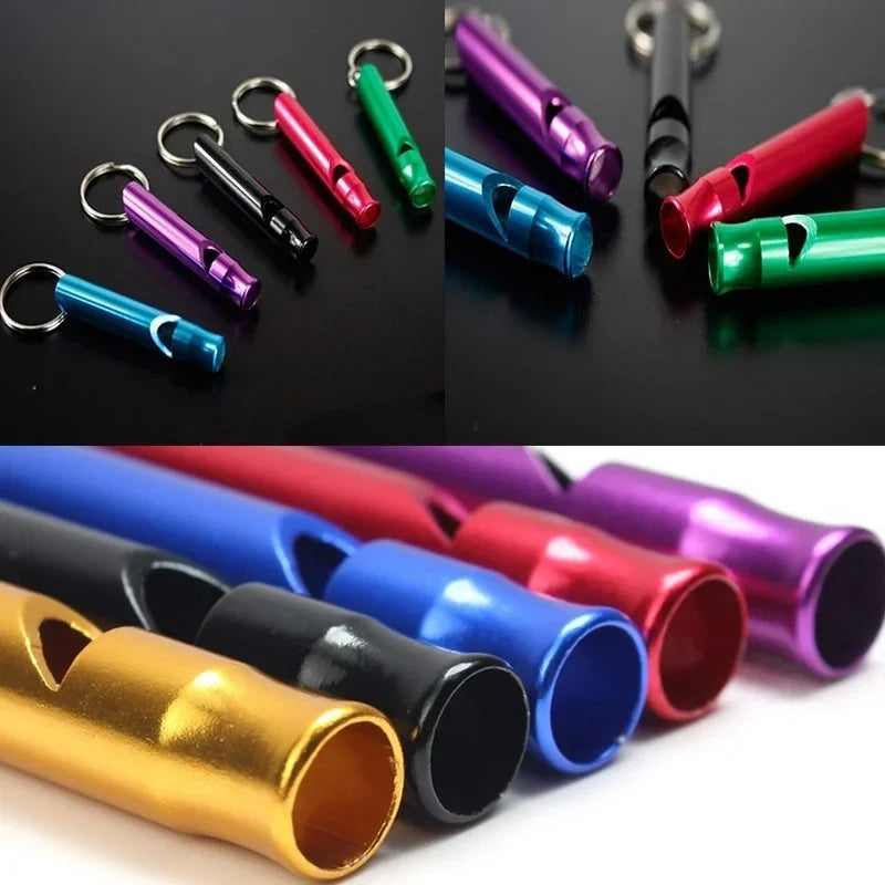 4-Pack Aluminum Alloy Safety Whistle Keychain – Camping & Survival Survival Whistle Keychain Axl