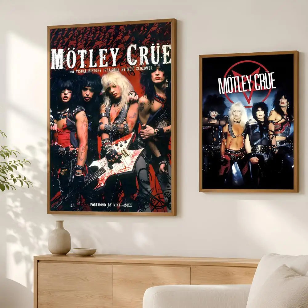 Mötley Crüe Self-Stick HD PVC Wall Art Poster | Rock Decor Wall Art Poster Axl