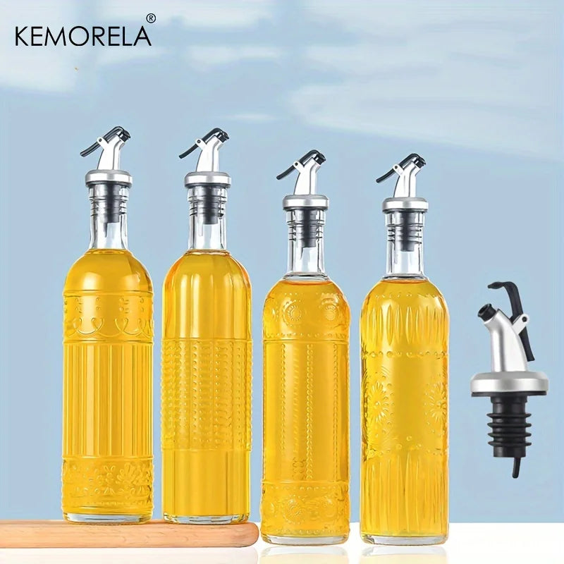 Vintage Glass Oil Dispenser Bottle – Leak-Proof Olive Oil Vinegar Oil Dispenser Bottle Axl