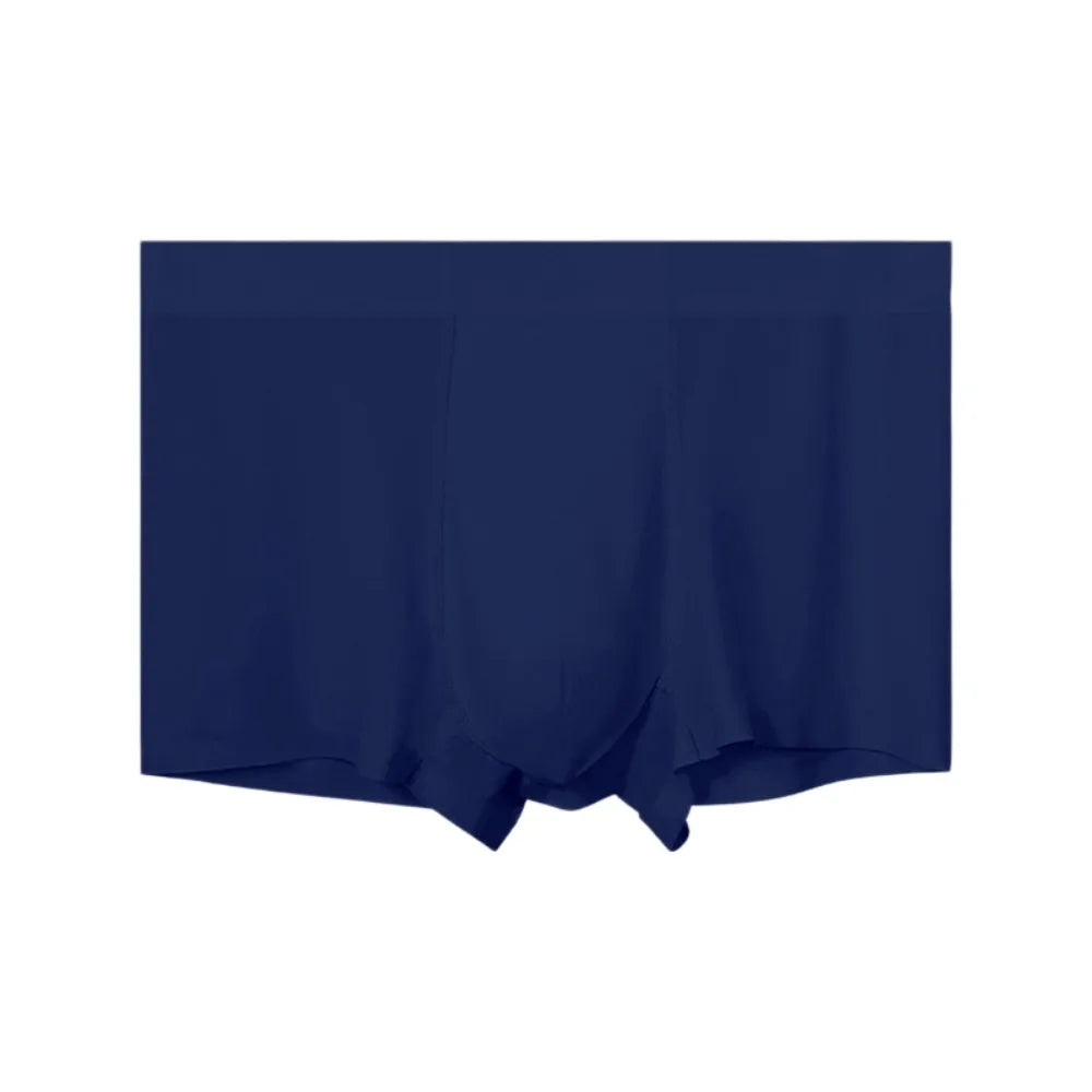 Men's Ice Silk Boxer Briefs – Soft Nylon Underwear L–4XL Men's Boxer Briefs Axl Dark Blue 2XL