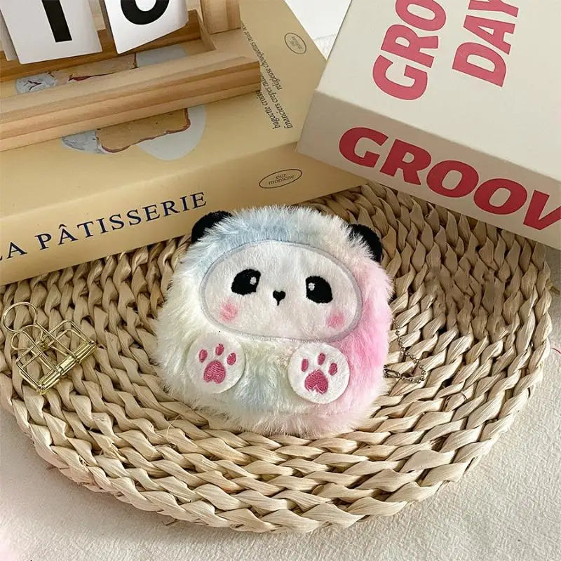 Kawaii Panda Plush Coin Purse – Cute Mini Keychain Bag Plush Coin Purse Axl A3