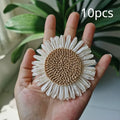 Sunflower Daisy PP Raffia Flower Heads – 10pcs DIY Craft Kit DIY Craft Flowers Axl 10pcs