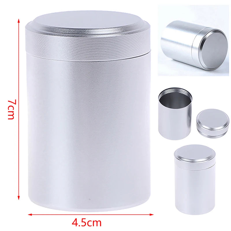 Airtight Aluminum Herb Stash Jar – Silver Metal Storage Can Herb Storage Jar Axl