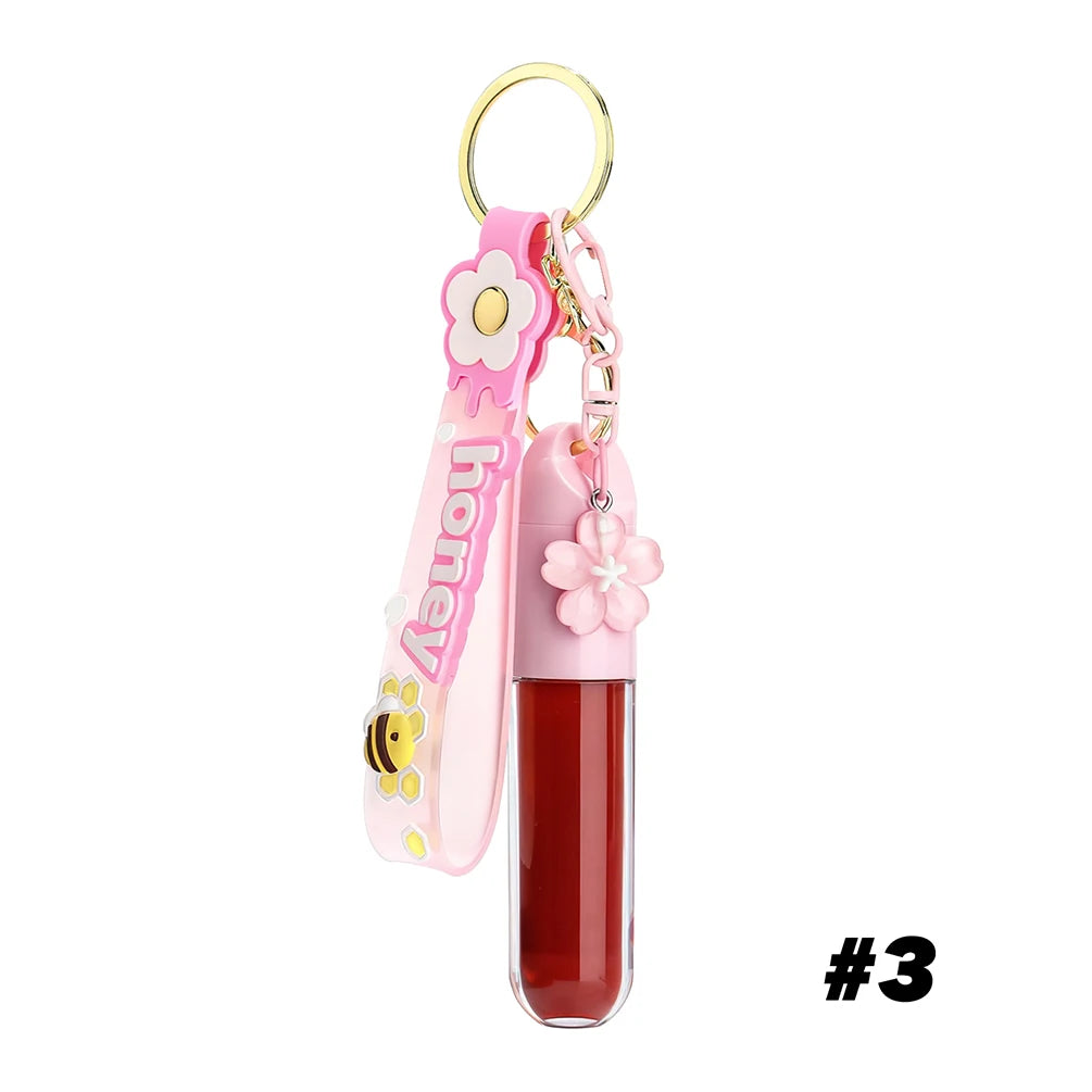 Vegan Lip Gloss Set – Private Label Bee Charm & Keychain Private Label Lip Gloss Axl Key 03 100pcs with logo