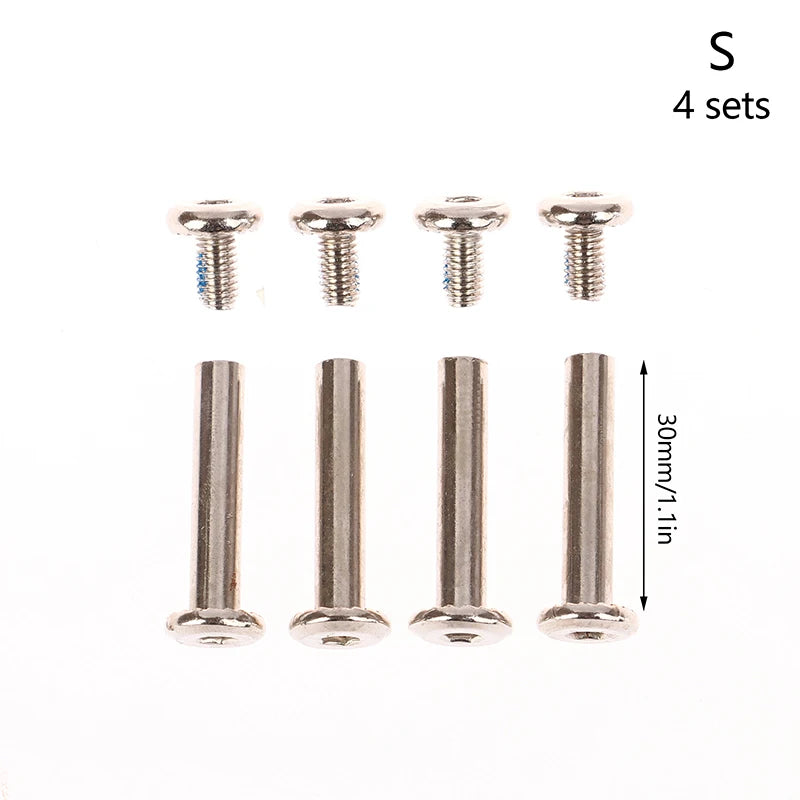Stainless Steel Luggage Wheel Bolts & Rivets – 4-Set 6×30–45mm Luggage Wheel Fasteners Axl 1