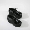 14CM Platform Pumps – Patent Leather Lace-Up High Heels Platform High Heels Axl black 35