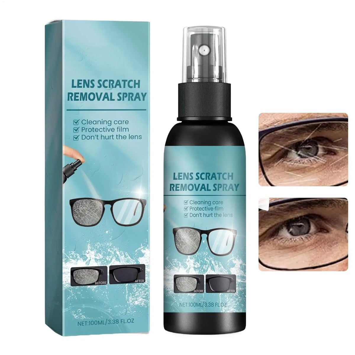 Eyeglass Lens Cleaner Spray – Removes Dust, Fingerprints & Scratches Lens Cleaner Spray Axl