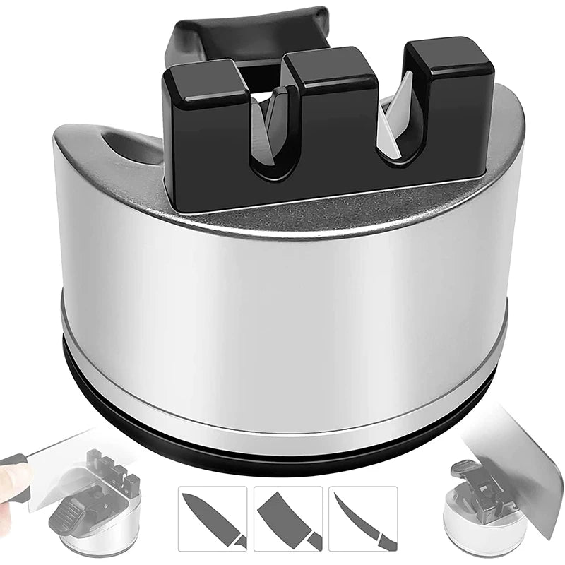 2-Stage Mini Knife Sharpener with Suction Cup | Portable Knife Sharpener Axl