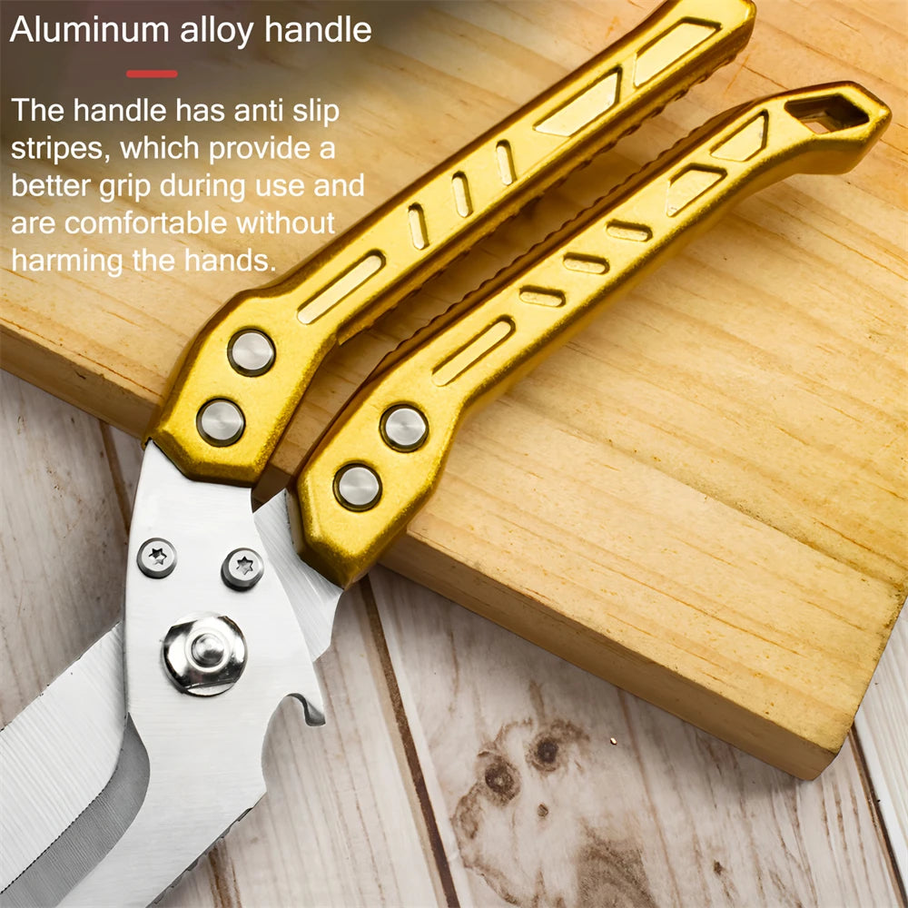 Multi-Functional Kitchen Scissors | Non-Slip Food & Bone Shears Kitchen Scissors Axl