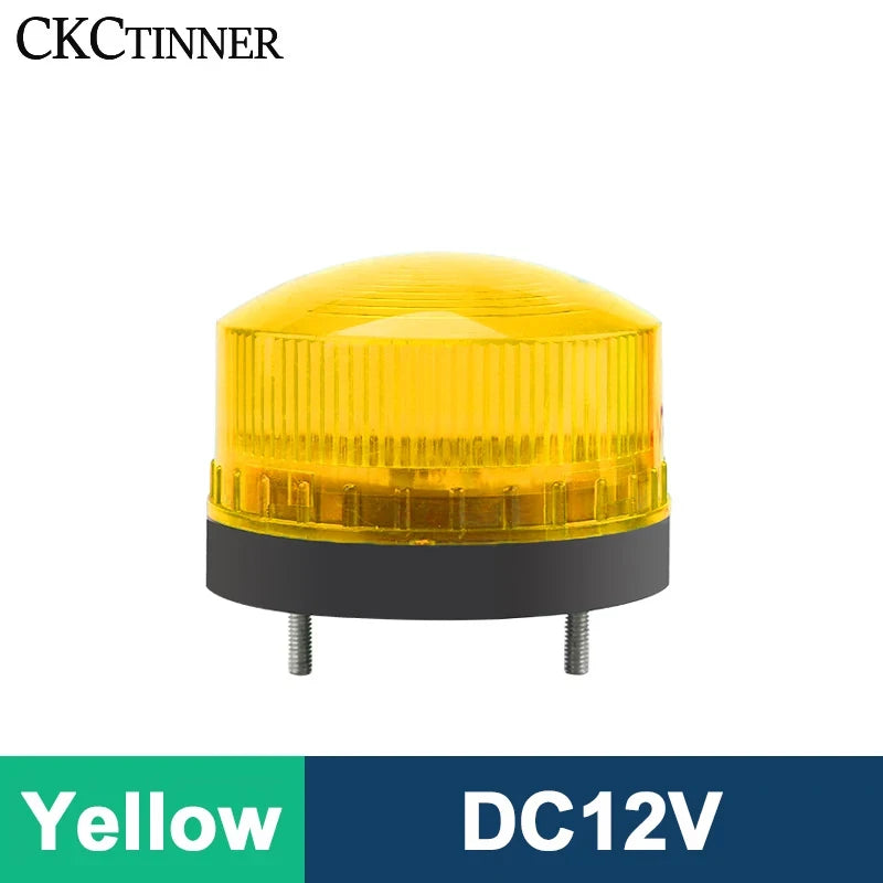 LED Strobe Warning Light 12V 24V 220V with Buzzer – LED-3071J Strobe Warning Light Axl Yellow DC12V