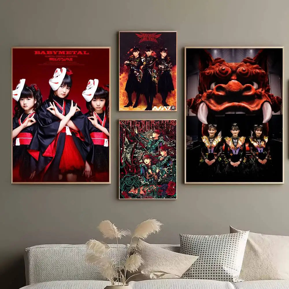 Babymetal Pop Group HD Wall Poster – Self-Adhesive Waterproof Wall Poster Axl