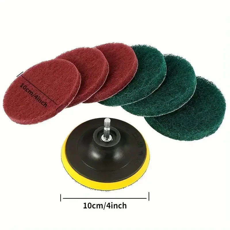 8-Piece Drill Brush Scrubber Kit – Tile, Bathtub & Floor Cleaning Drill Cleaning Brush Kit Axl
