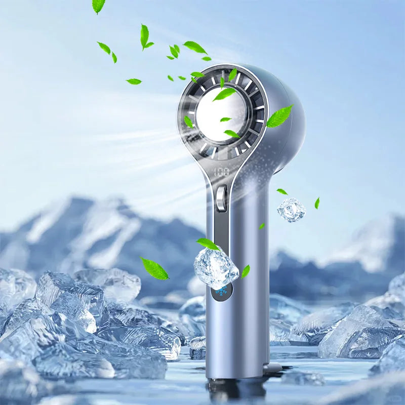 BALASHOV Handheld Fan 3000mAh USB Rechargeable with Display Handheld Cooling Fan Axl