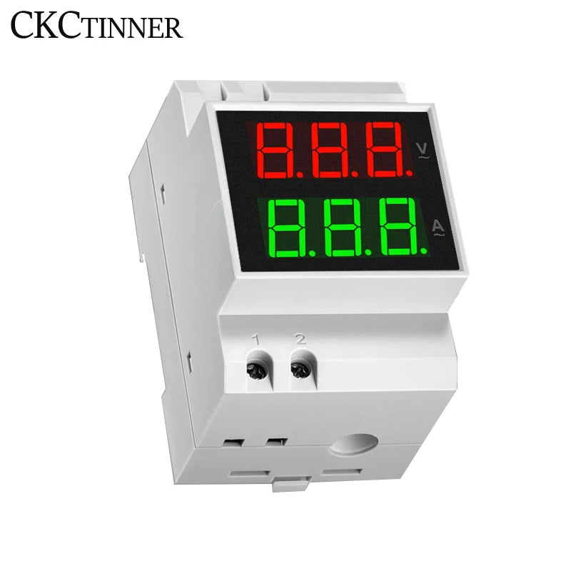 DIN Rail Digital Voltmeter Ammeter AC LED Meter D52-2042 Digital Panel Meter Axl