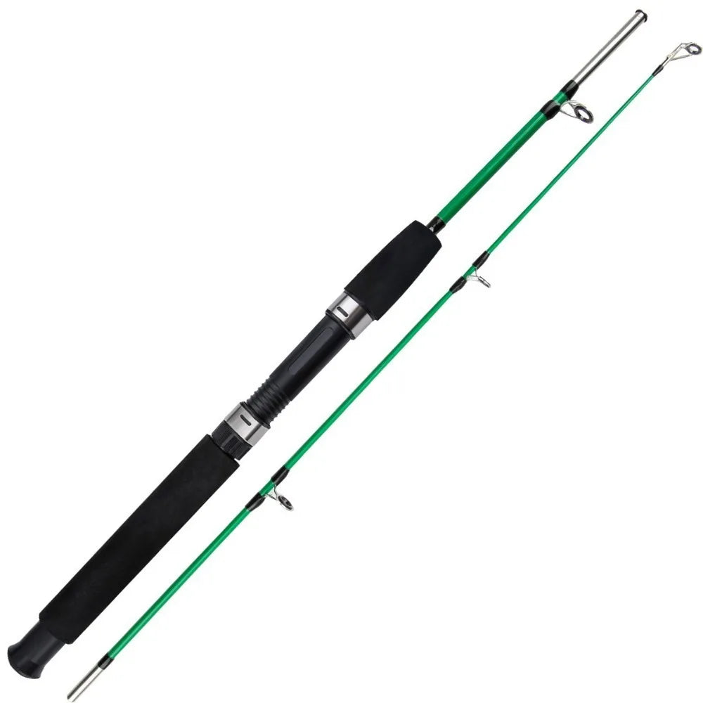 1.0m 2-Section Carbon Spinning Rod – 107g Travel Fishing Rod Spinning Fishing Rod Axl Green-1M