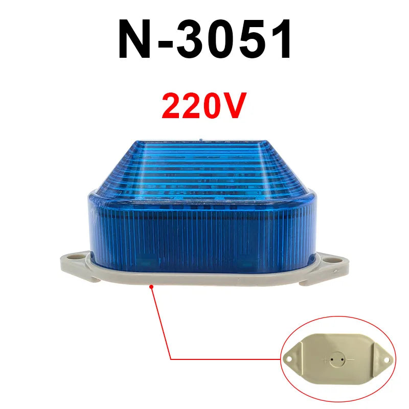 CNMAWAY TB40 LED Strobe Warning Light 12V 24V 220V IP44 LED Warning Light Axl Blue 220V