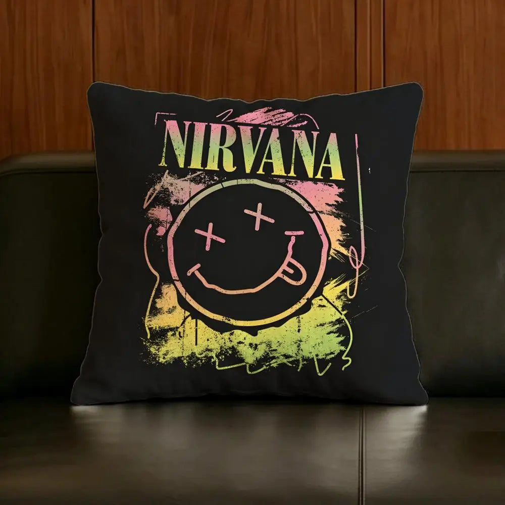 Nirvana Grunge Linen Cushion Cover | Sofa & Bedroom Decor Decorative Cushion Cover Axl White10 50X50cm
