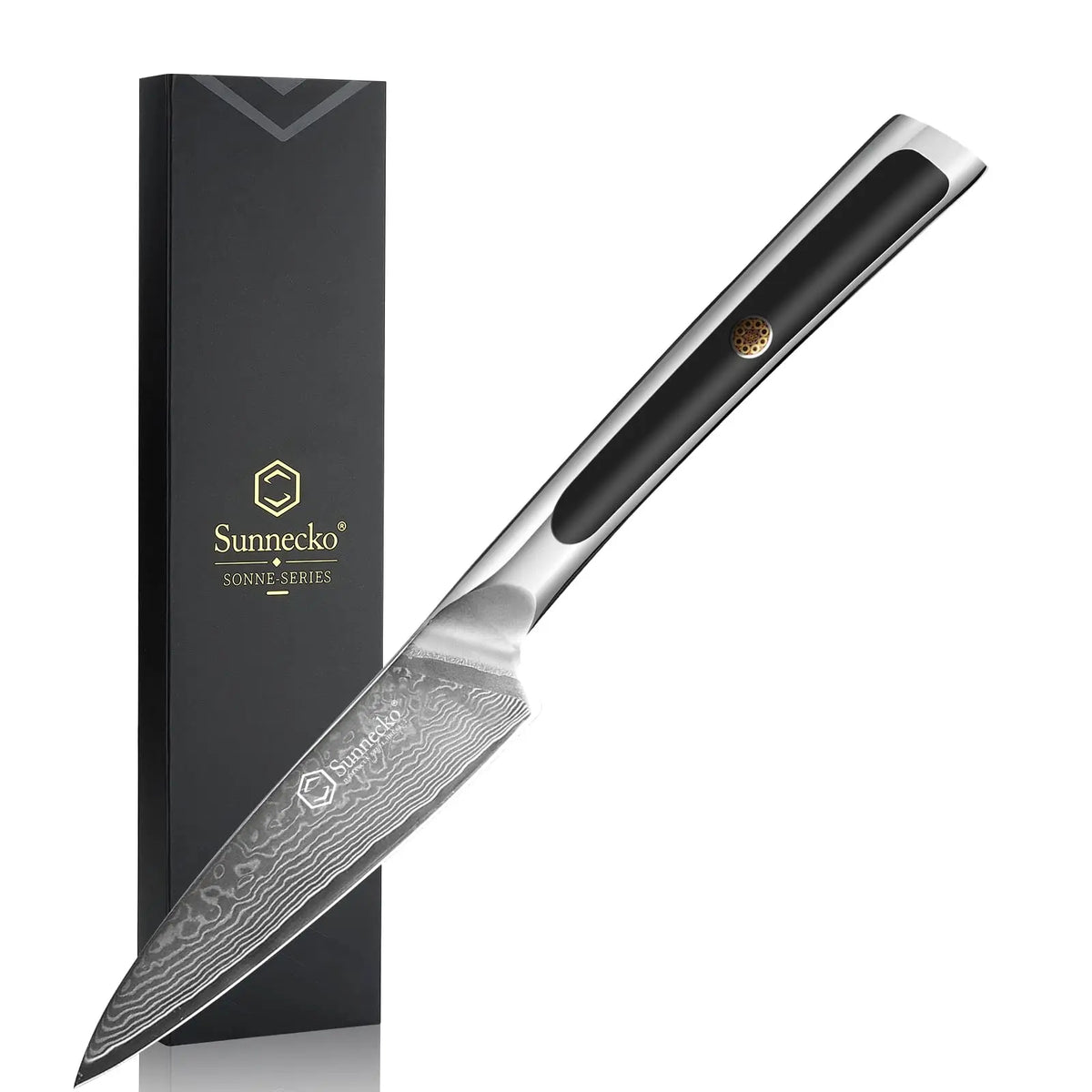 Sunnecko Damascus Kitchen Knife Set | VG10 Core 67-Layer Steel Damascus Kitchen Knife Set Axl 3.5 Inch Paring China Mainland