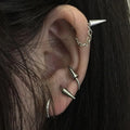 3-Piece Gothic Stainless Steel Rivet Ear Clip Earrings Set Ear Clip Earrings Axl OneSize