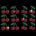 Cherry Rhinestone Iron-On Decals – 12pc Heat Transfer Bling Iron-On Rhinestone Patch Axl AECH04-18840