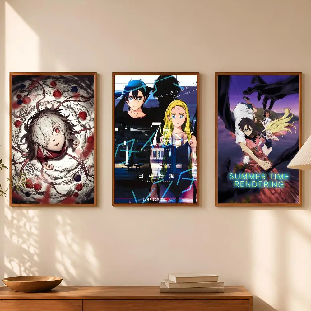 Summer Time Rendering Anime Poster – Self-Stick HD Wall Art Anime Wall Poster Axl