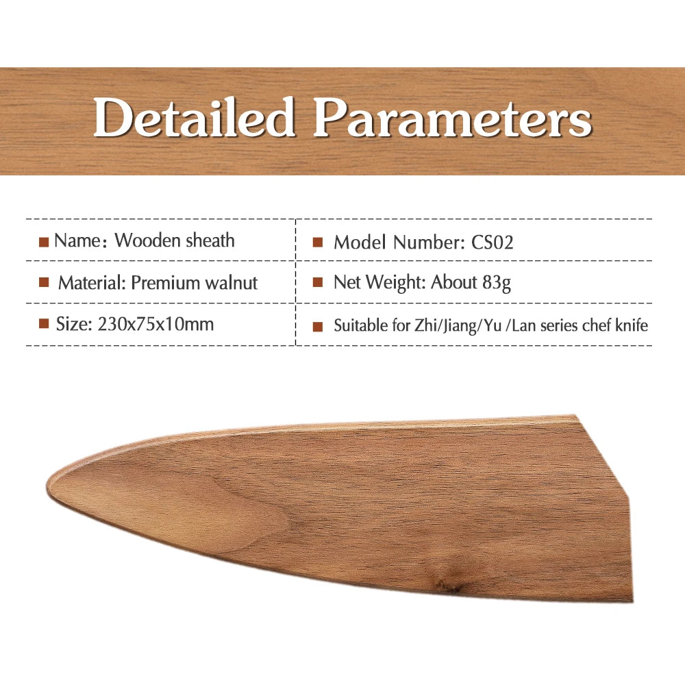 XINZUO Walnut Wood Knife Sheath – Chef, Santoku & More Wooden Knife Sheath Axl Wooden sheath CS02 China Mainland