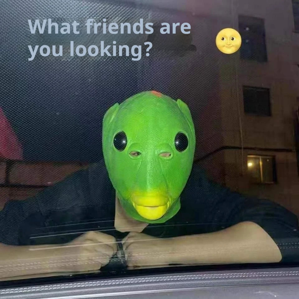 Green Fish Head Mask – Full Face Funny Animal Costume Costume Mask Axl