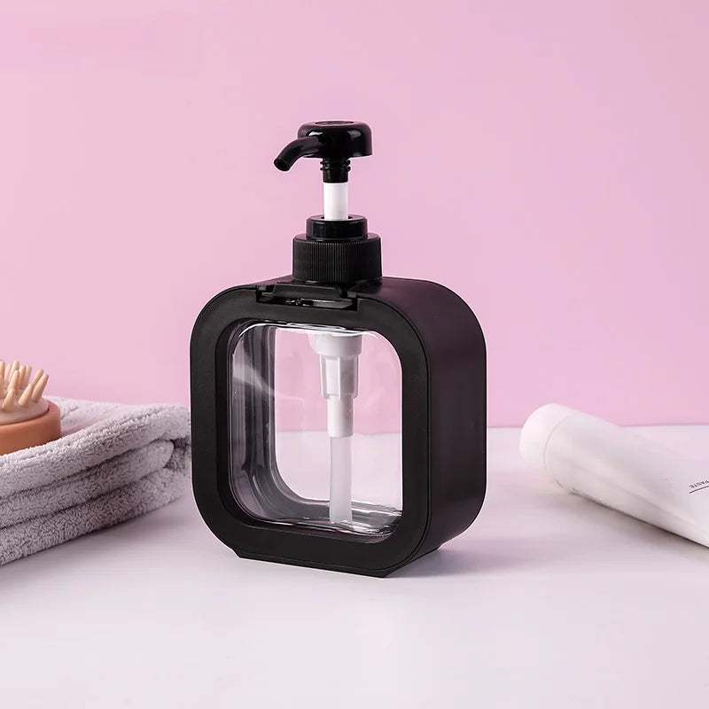 Transparent Soap Dispenser 300/500ML – Refillable Pump Bottle Soap Dispenser Axl 300ml black As whown