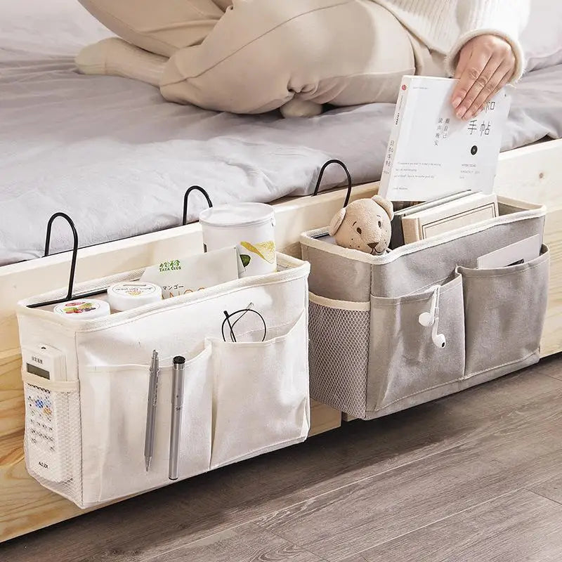 Bedside Hanging Storage Bag – Multi-Pocket Bed Organizer Hanging Storage Organizer Axl