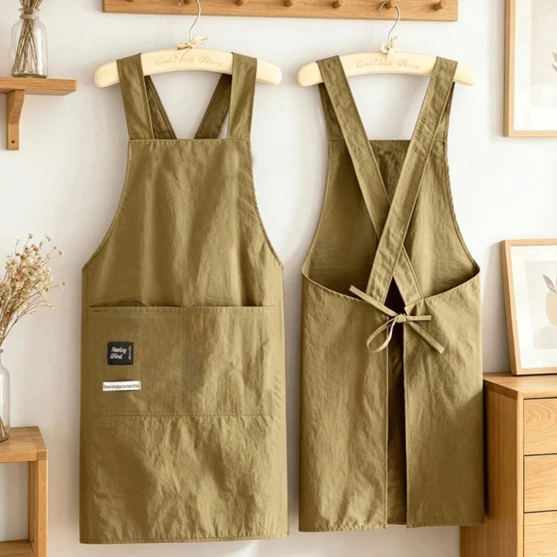 2-Pack Kitchen Cross Apron – Breathable with Large Pocket Kitchen Apron Set Axl
