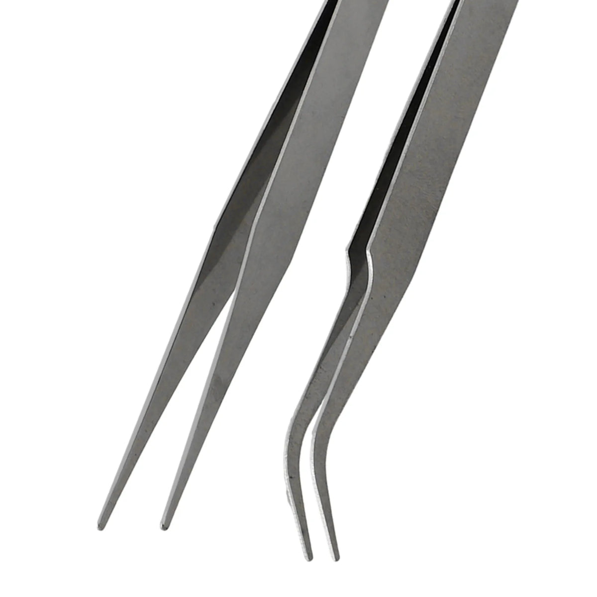 Precision Stainless Steel Tweezers Set – Straight & Curved Tips Precision Tweezers Set Axl