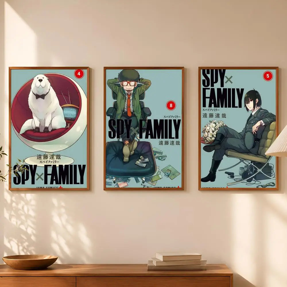 Spy x Family Anime Wall Poster – Self-Stick Waterproof HD Art Anime Wall Poster Axl